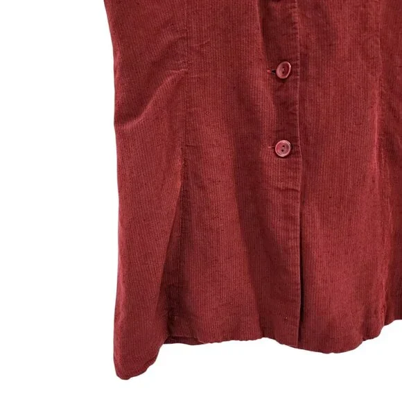 Lilith Vintage Women's Linen Blend Button Front Fitted Blouse - M - Picture 3 of 8